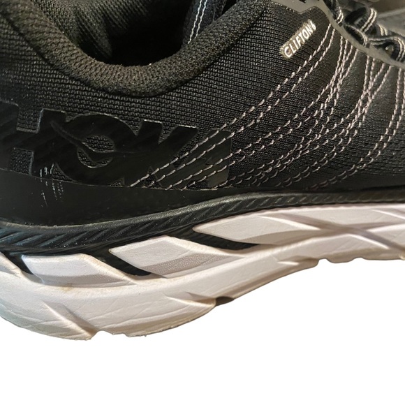Hoka One One Clifton 6 Black White Women Running Shoes 1102873 BWHT Size 7.5 - Picture 6 of 16